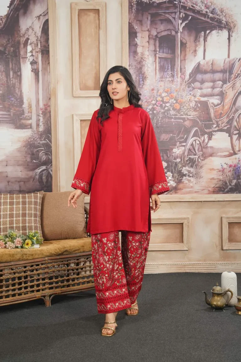 Dhanak-Red Embroidery