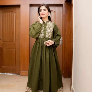 Fabric: Khaddar - Green Maxi