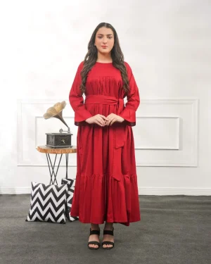 Fabric: Khaddar Maroon-Maxi