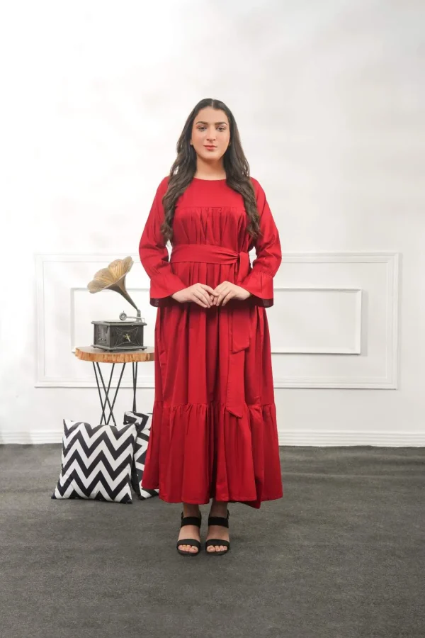 Fabric: Khaddar Maroon-Maxi