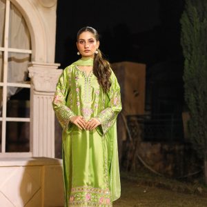 Parrot Green Embroidery