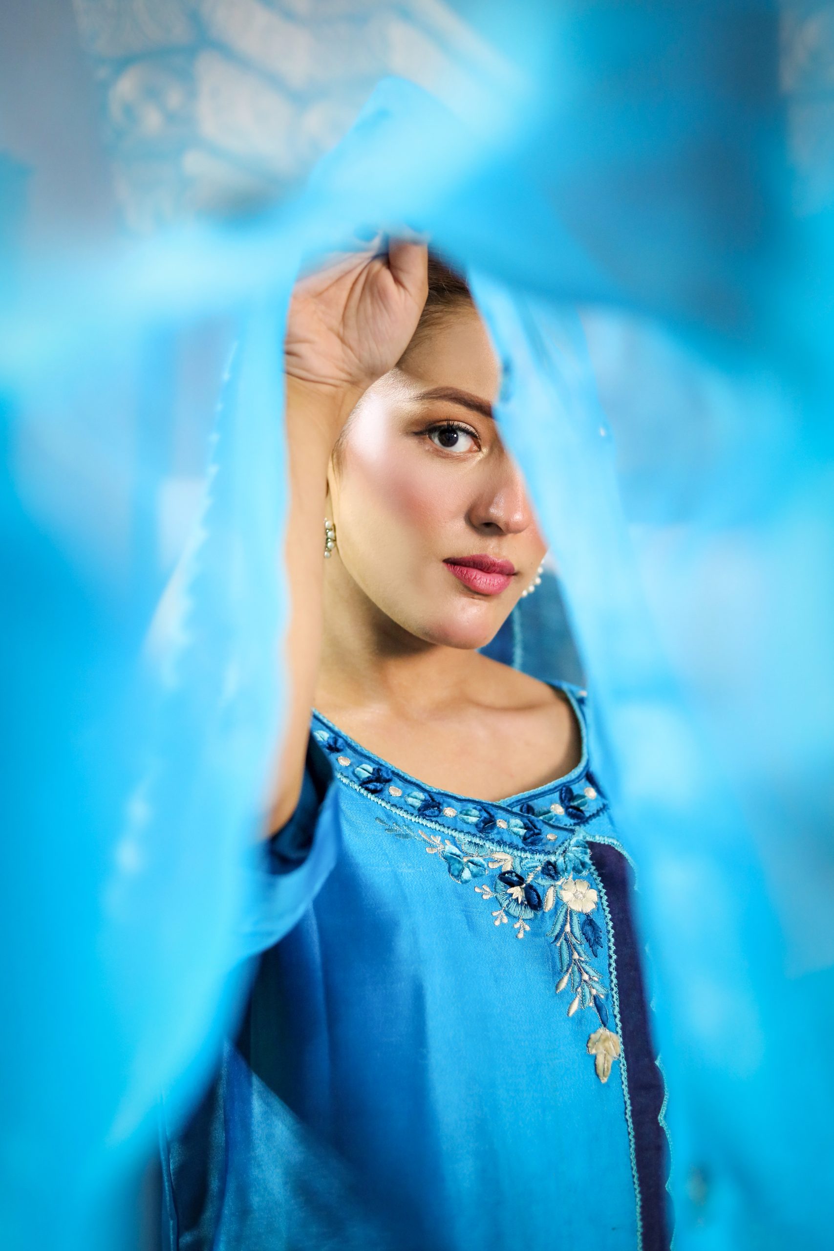 3-Piece Premium Sheesha Silk Suit (Anghrakha -style)